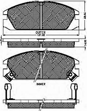 Spidan 31277 - Комплект спирачно феродо, дискови спирачки vvparts.bg