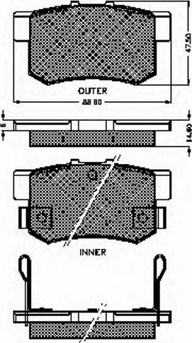 Spidan 31744 - Комплект спирачно феродо, дискови спирачки vvparts.bg