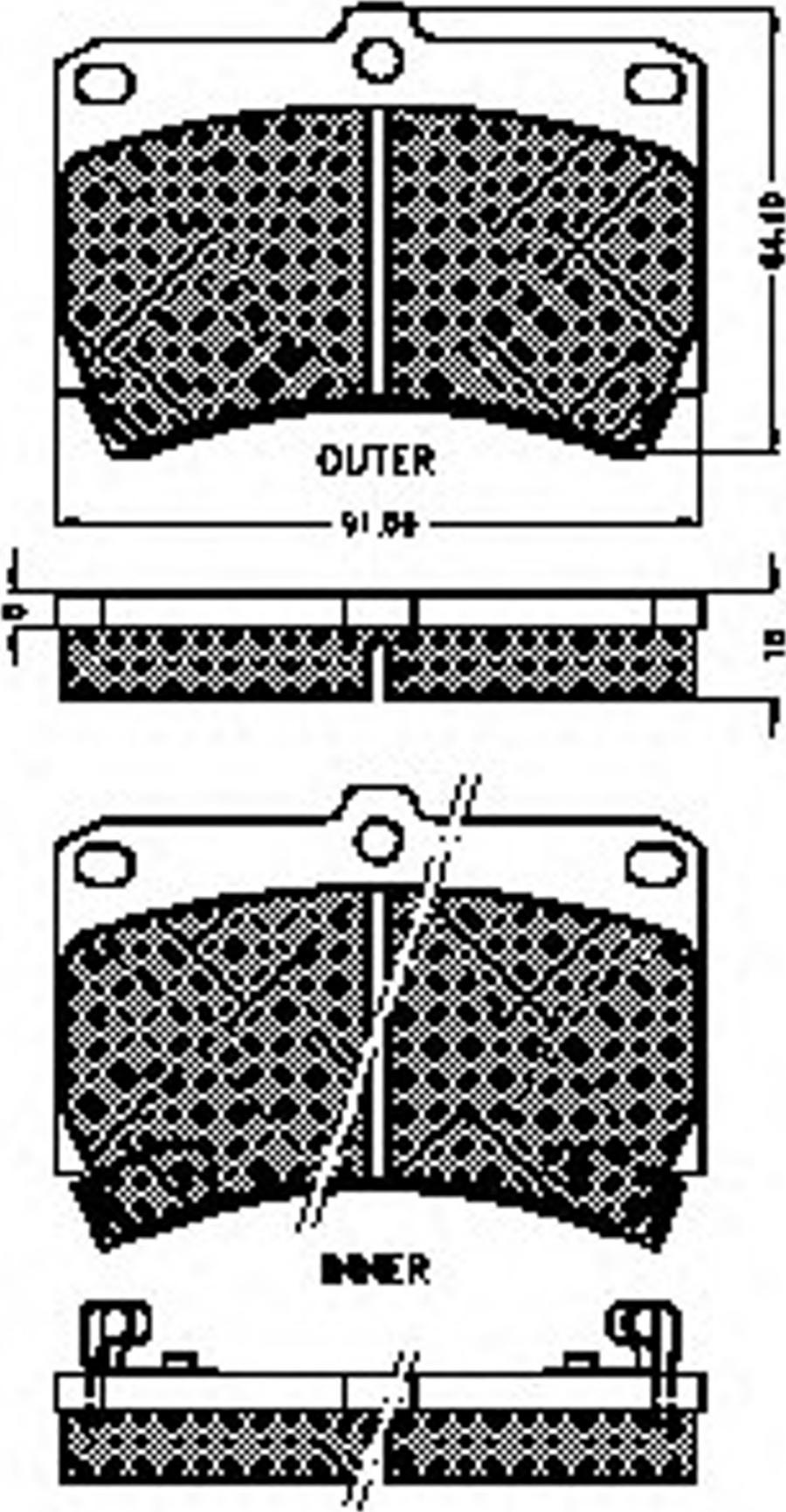 Spidan 31755 - Комплект спирачно феродо, дискови спирачки vvparts.bg