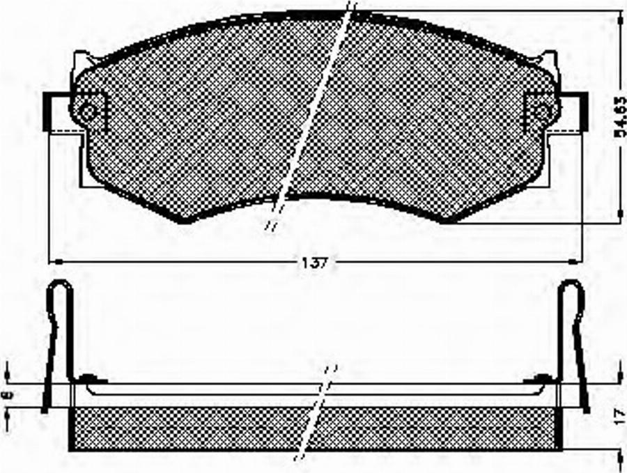 Spidan 31708 - Комплект спирачно феродо, дискови спирачки vvparts.bg