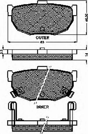 Spidan 31715 - Комплект спирачно феродо, дискови спирачки vvparts.bg