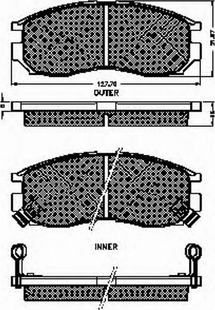 Spidan 31711 - Комплект спирачно феродо, дискови спирачки vvparts.bg