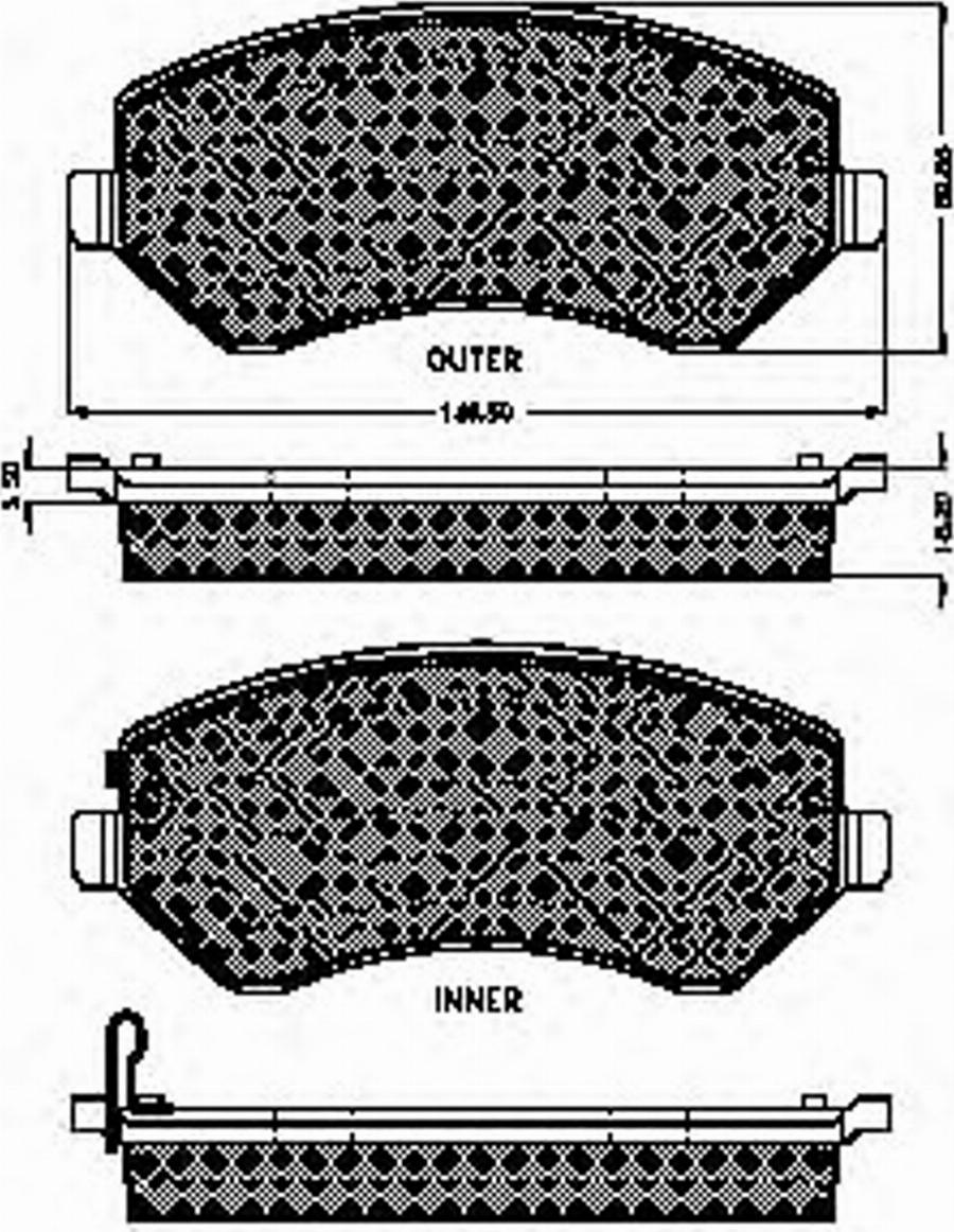 Spidan 32445 - Комплект спирачно феродо, дискови спирачки vvparts.bg