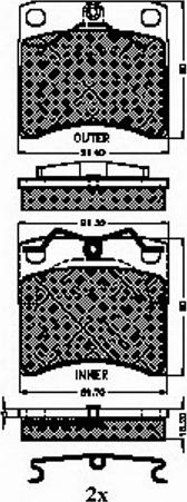 Spidan 32431 - Комплект спирачно феродо, дискови спирачки vvparts.bg