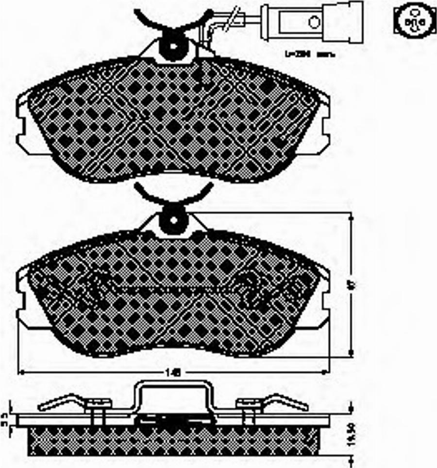 Spidan 32543 - Комплект спирачно феродо, дискови спирачки vvparts.bg