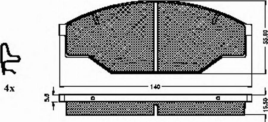 Spidan 32554 - Комплект спирачно феродо, дискови спирачки vvparts.bg