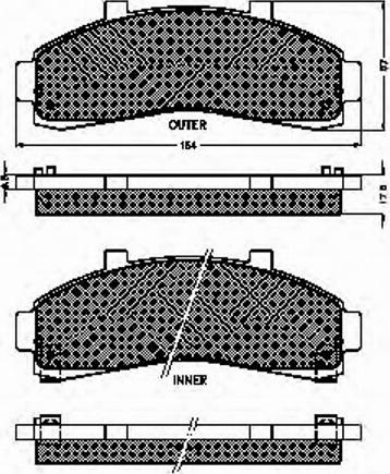 Spidan 32550 - Комплект спирачно феродо, дискови спирачки vvparts.bg