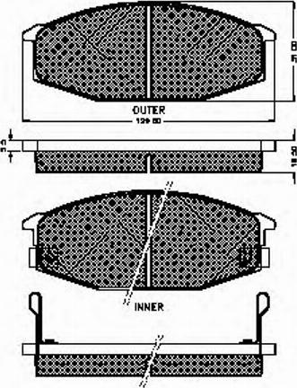 Spidan 32696 - Комплект спирачно феродо, дискови спирачки vvparts.bg