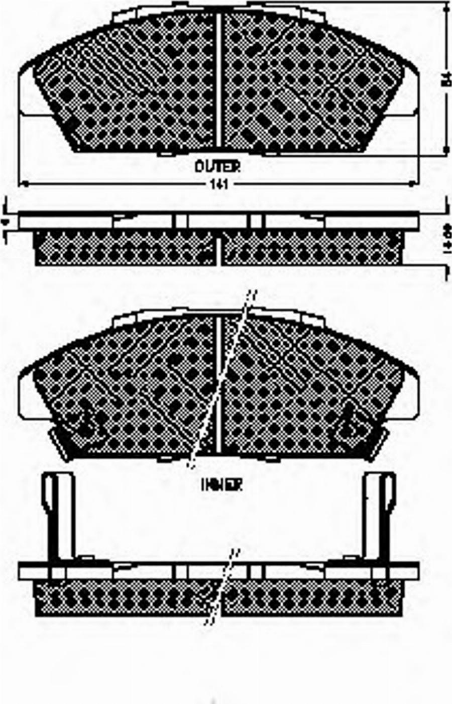 Spidan 32693 - Комплект спирачно феродо, дискови спирачки vvparts.bg