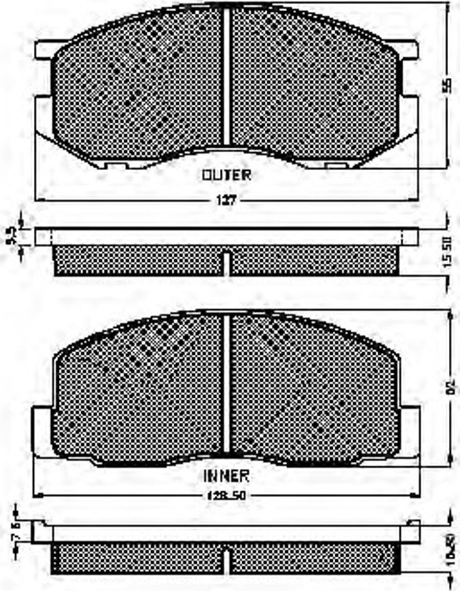 Spidan 32667 - Комплект спирачно феродо, дискови спирачки vvparts.bg