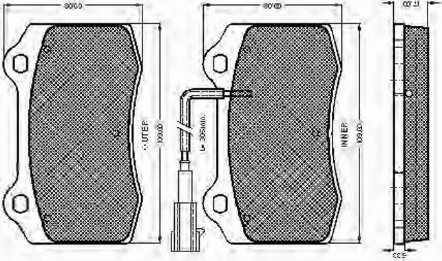 Spidan 32687 - Комплект спирачно феродо, дискови спирачки vvparts.bg