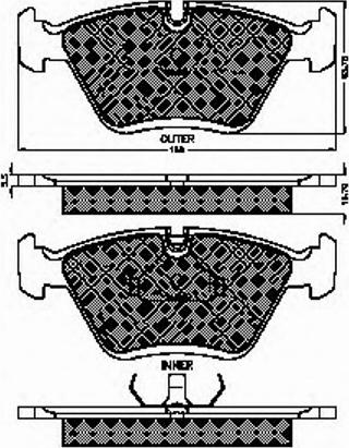 Spidan 32045 - Комплект спирачно феродо, дискови спирачки vvparts.bg