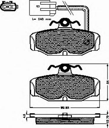 Spidan 32043 - Комплект спирачно феродо, дискови спирачки vvparts.bg