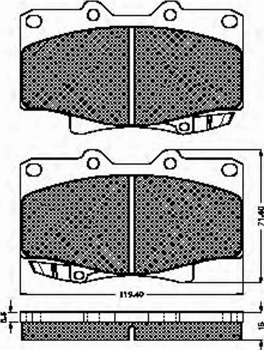 Spidan 32065 - Комплект спирачно феродо, дискови спирачки vvparts.bg