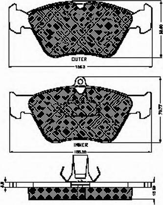 Spidan 32066 - Комплект спирачно феродо, дискови спирачки vvparts.bg