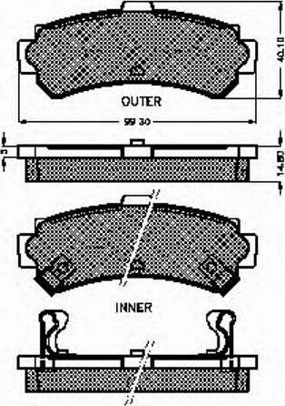 Spidan 32195 - Комплект спирачно феродо, дискови спирачки vvparts.bg