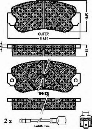 Spidan 32144 - Комплект спирачно феродо, дискови спирачки vvparts.bg