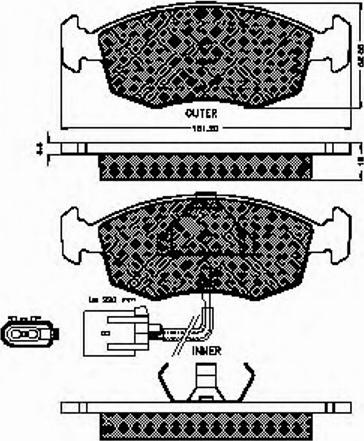 Spidan 32151 - Комплект спирачно феродо, дискови спирачки vvparts.bg