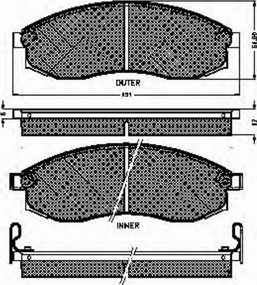 Spidan 32181 - Комплект спирачно феродо, дискови спирачки vvparts.bg