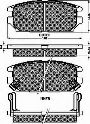 Spidan 32122 - Комплект спирачно феродо, дискови спирачки vvparts.bg