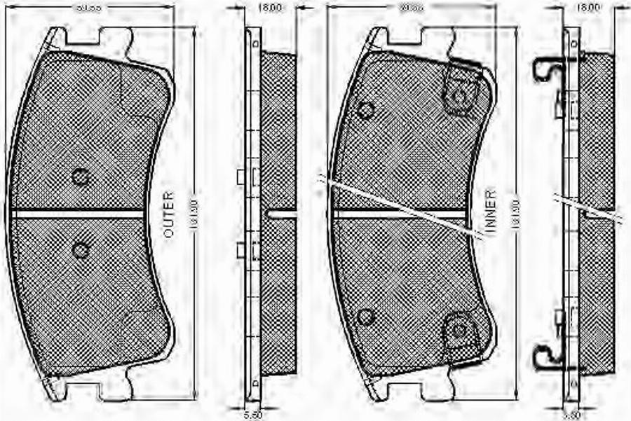 Spidan 32850 - Комплект спирачно феродо, дискови спирачки vvparts.bg