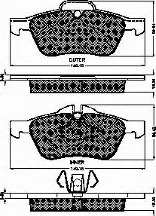 Spidan 32834 - Комплект спирачно феродо, дискови спирачки vvparts.bg