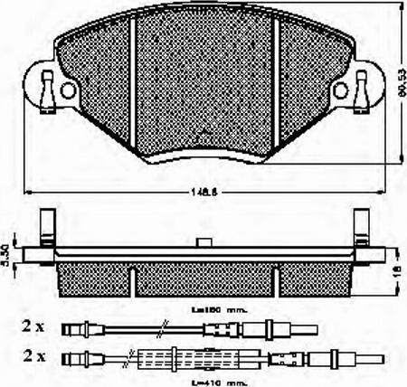 Spidan 32835 - Комплект спирачно феродо, дискови спирачки vvparts.bg