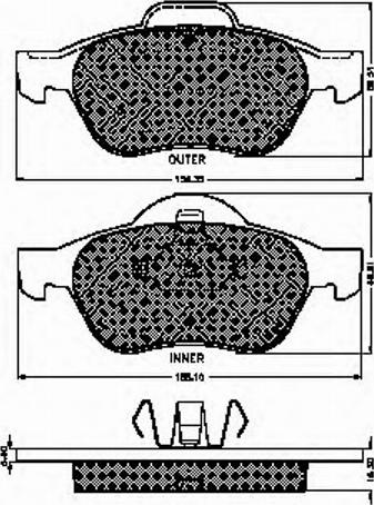 Spidan 32829 - Комплект спирачно феродо, дискови спирачки vvparts.bg