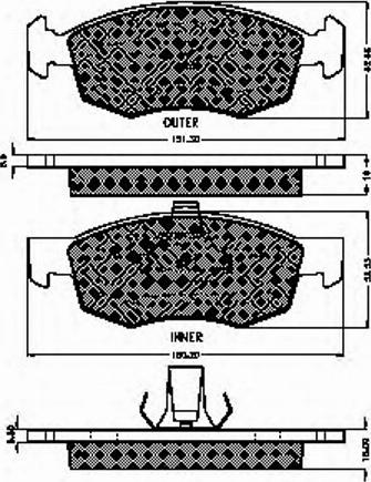 Spidan 32827 - Комплект спирачно феродо, дискови спирачки vvparts.bg