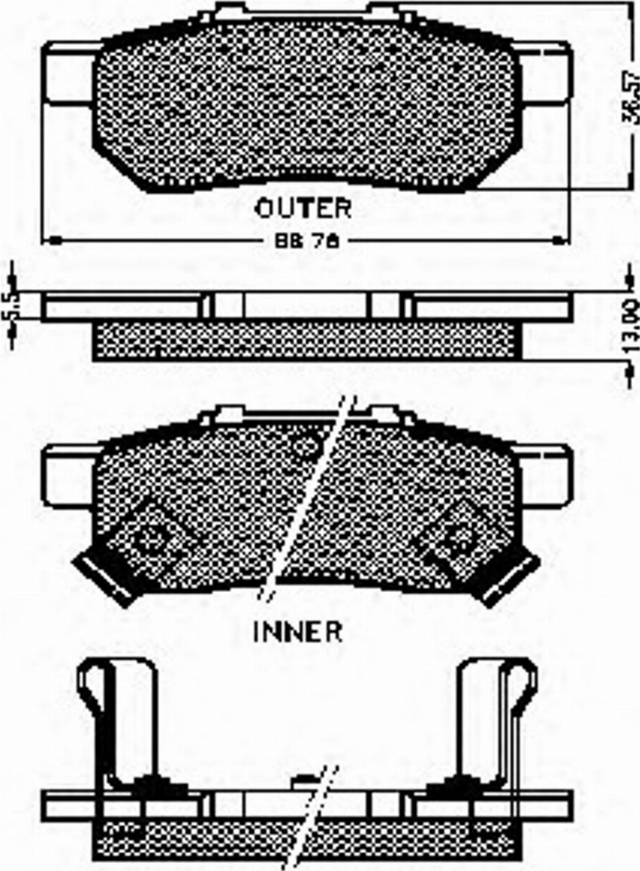 Spidan 32870 - Комплект спирачно феродо, дискови спирачки vvparts.bg