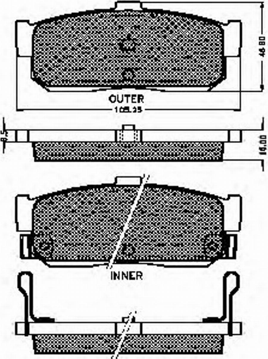 Spidan 32872 - Комплект спирачно феродо, дискови спирачки vvparts.bg