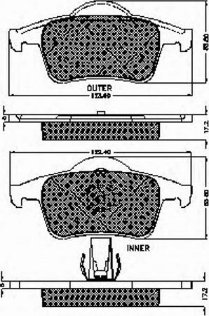 Spidan 32348 - Комплект спирачно феродо, дискови спирачки vvparts.bg