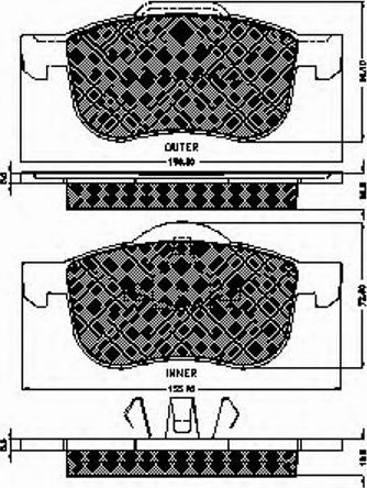 Spidan 32347 - Комплект спирачно феродо, дискови спирачки vvparts.bg