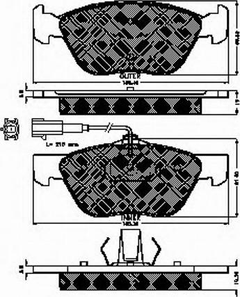 Spidan 32356 - Комплект спирачно феродо, дискови спирачки vvparts.bg