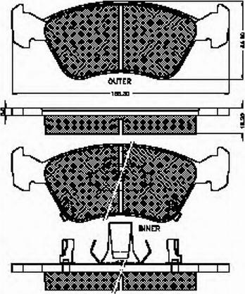 Spidan 32319 - Комплект спирачно феродо, дискови спирачки vvparts.bg