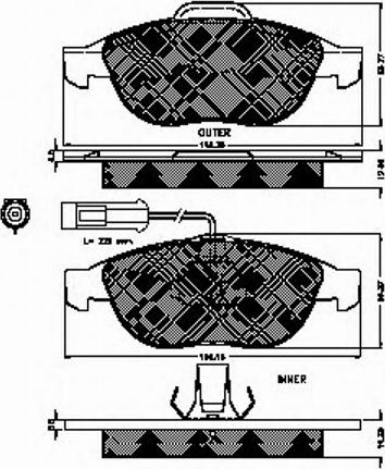 Spidan 32312 - Комплект спирачно феродо, дискови спирачки vvparts.bg