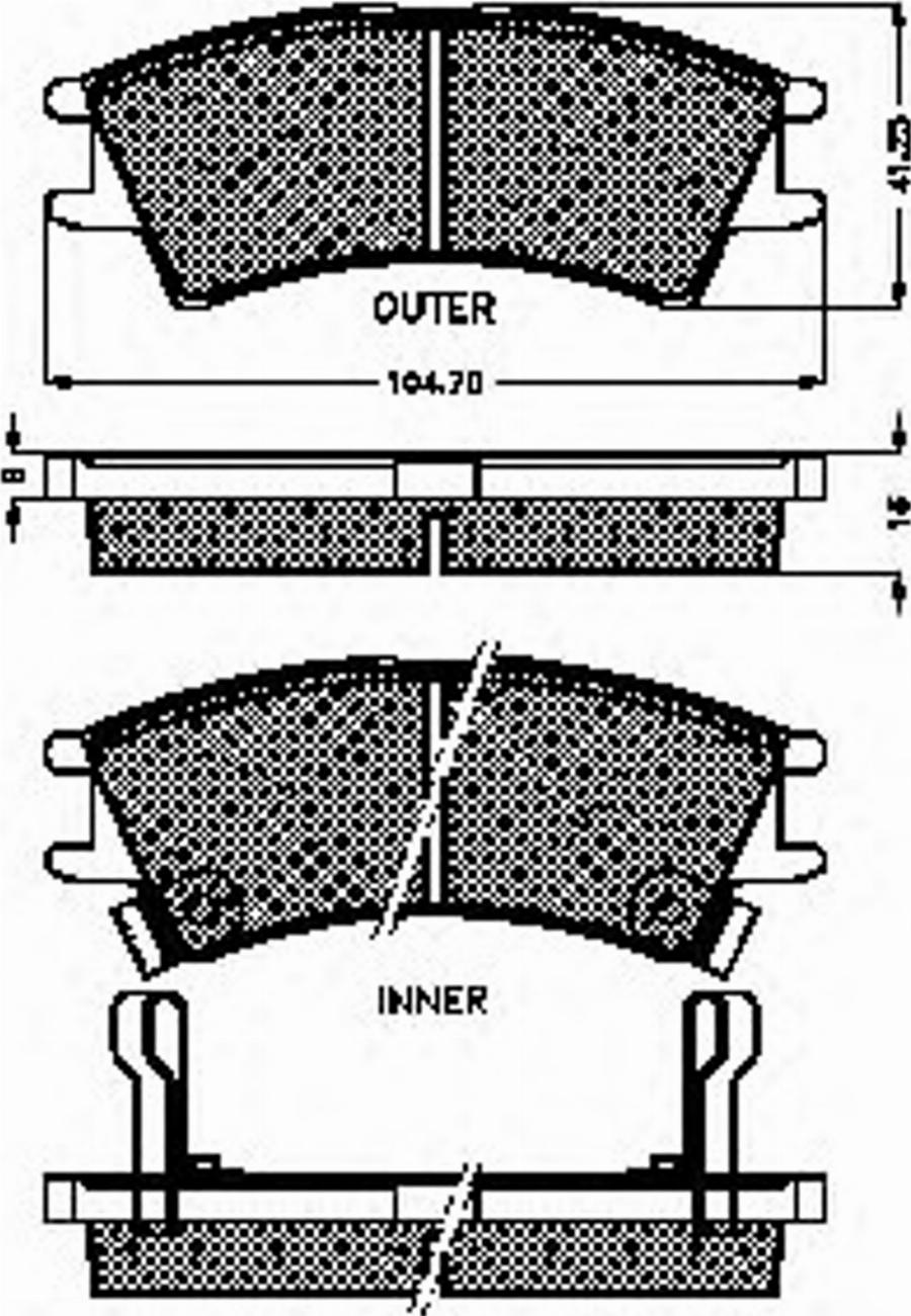 Spidan 32320 - Комплект спирачно феродо, дискови спирачки vvparts.bg