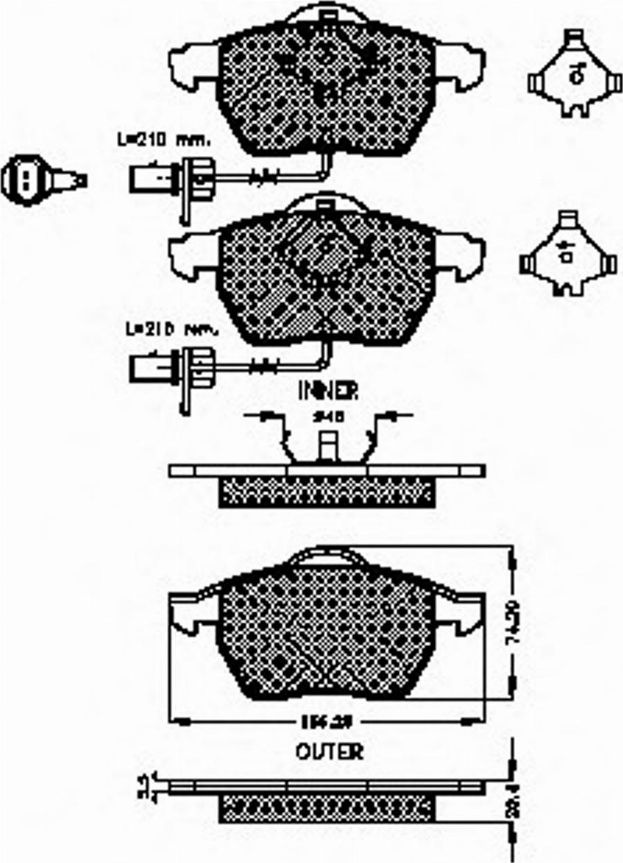 Spidan 32370 - Комплект спирачно феродо, дискови спирачки vvparts.bg