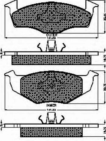 Spidan 32248 - Комплект спирачно феродо, дискови спирачки vvparts.bg