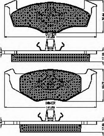 Spidan 32250 - Комплект спирачно феродо, дискови спирачки vvparts.bg