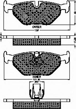 Spidan 32258 - Комплект спирачно феродо, дискови спирачки vvparts.bg