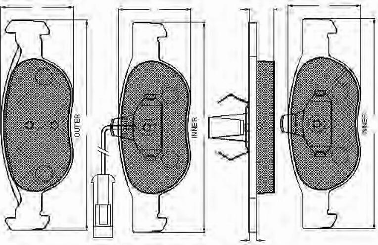 Spidan 32208 - Комплект спирачно феродо, дискови спирачки vvparts.bg