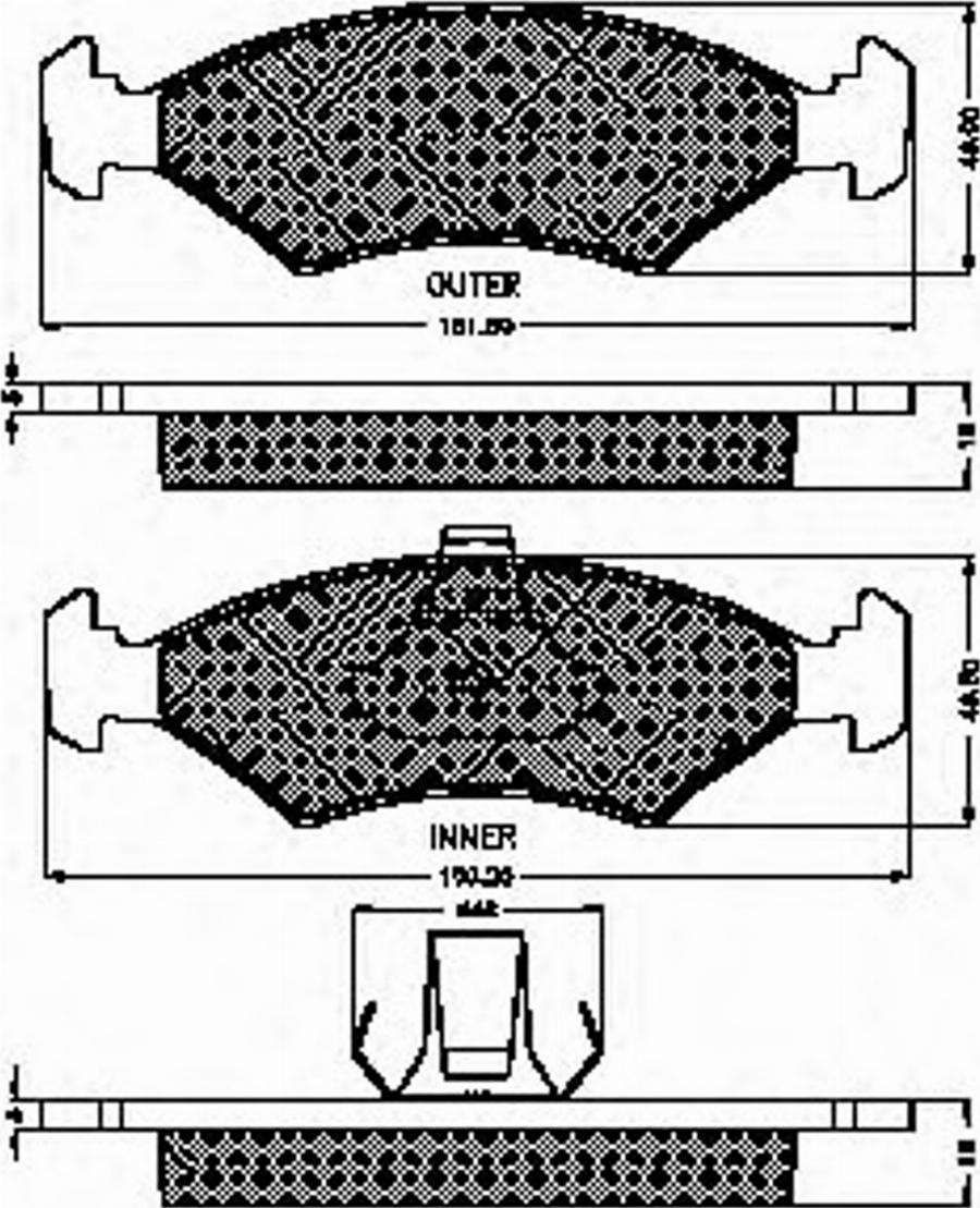 Spidan 32207 - Комплект спирачно феродо, дискови спирачки vvparts.bg