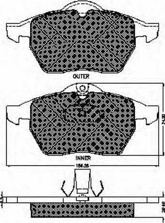 Spidan 32216 - Комплект спирачно феродо, дискови спирачки vvparts.bg