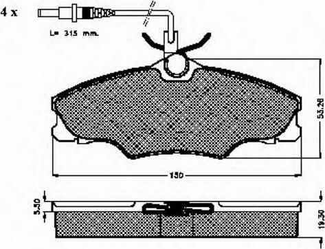 Spidan 32224 - Комплект спирачно феродо, дискови спирачки vvparts.bg