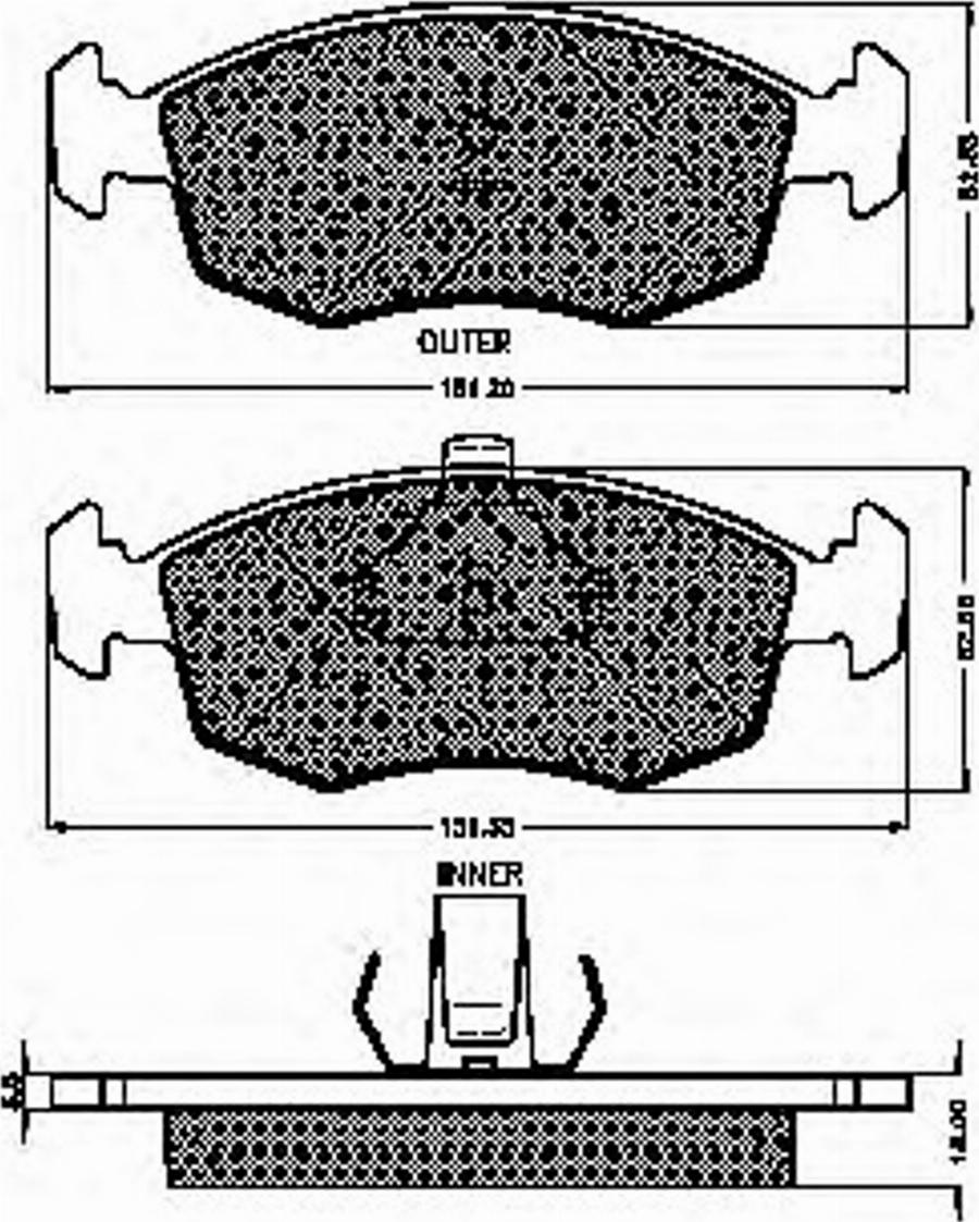 Spidan 32759 - Комплект спирачно феродо, дискови спирачки vvparts.bg