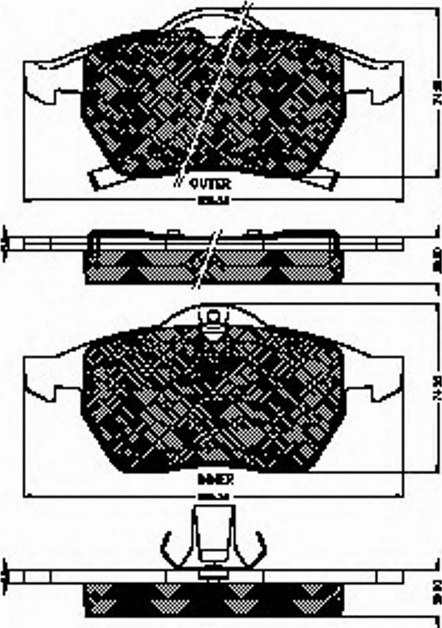 Spidan 32755 - Комплект спирачно феродо, дискови спирачки vvparts.bg