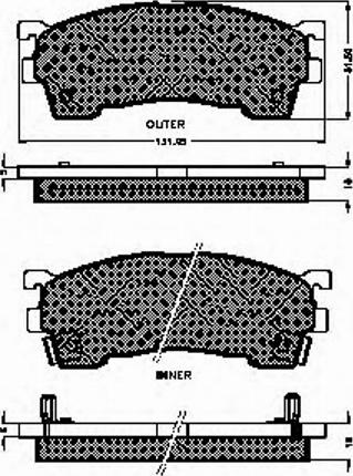 Spidan 32753 - Комплект спирачно феродо, дискови спирачки vvparts.bg