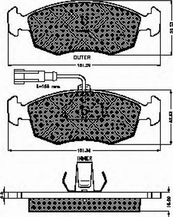 Spidan 32760 - Комплект спирачно феродо, дискови спирачки vvparts.bg