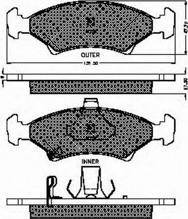 Spidan 32709 - Комплект спирачно феродо, дискови спирачки vvparts.bg